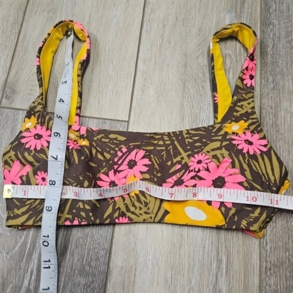Aerie Bundle Mixed Bikini Pieces Scoop Neck Ruffle Seersucker Bottom Women's XS